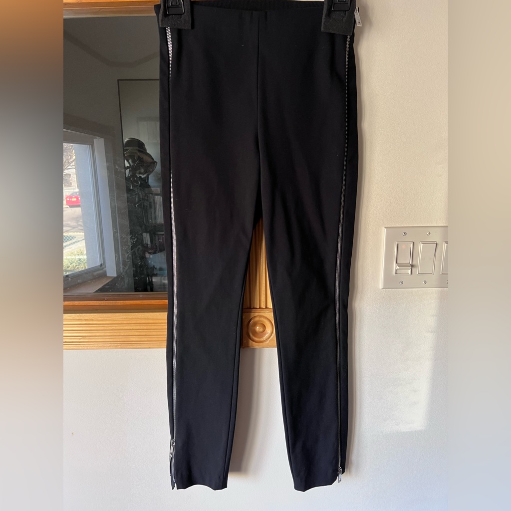 Nwt Rag & Bone Chatel Side Zip Skinny Pants Sz 0 Black